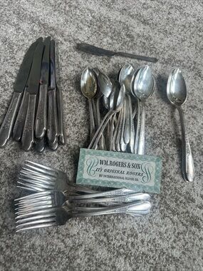 W.M. Rogers & Son Vintage Silver Plated Flatware Bundle